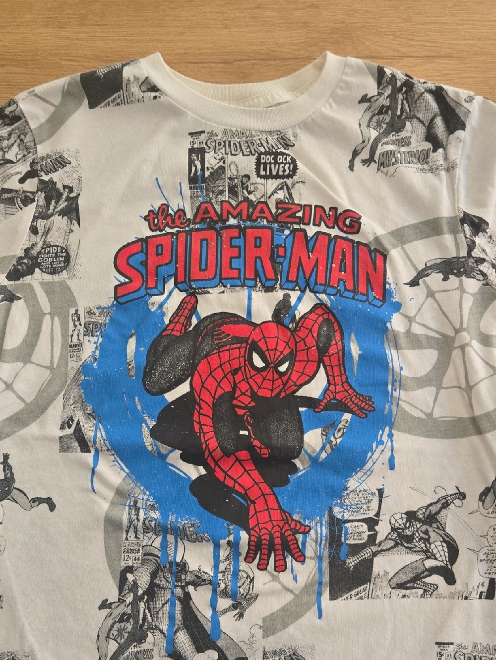 Marvel Spider-Man Graphic Tee in White, Red & Blue